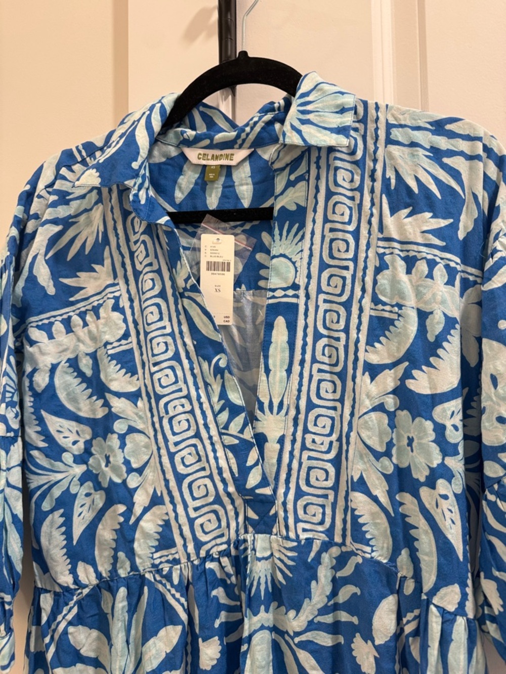Celandine Blue Floral Printed Women’s Dress